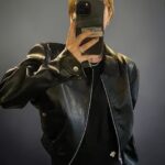 Women’s Minimalist Zip-Up Faux Leather Jacket – Structured Cropped Bomber Style | Modern Capsule Outerwear - helixorae