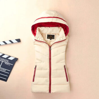 Luxury Lightweight Hooded Puffer Vest for Women – Slim Fit Quilted Zip-Up Jacket | Fall Winter 2026 helixorae - helixorae