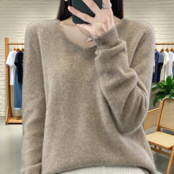 Luxury Soft Knit Crewneck Sweater – Premium Neutral Long Sleeve Essential | helixorae - helixorae